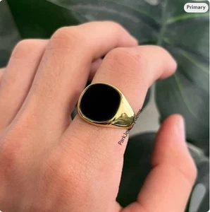 Black Onyx Ring 925 Sterling Silver Ring For Men Gift  Birthday  Ring - Picture 1 of 8