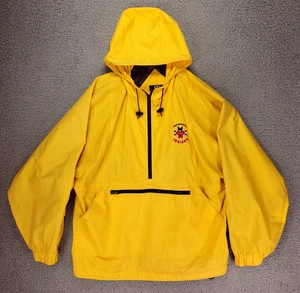 Vintage Indianapolis Indians Anorak Pullover Jacket Men's L Yellow Windbreaker - Picture 1 of 12