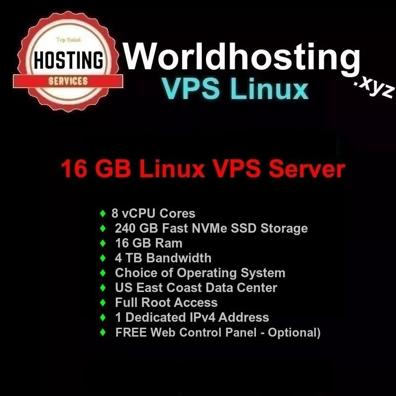 ✅ VPS 240GB NVMe SSD 16GB RAM 8 núcleos acceso ROOT ✅ Foto 1 de 1