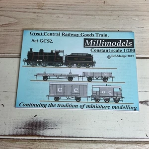 MILLIMODELS CARD KIT #GCS2 Great Central Railway Goods Train. 1/200 Scale - Picture 1 of 2