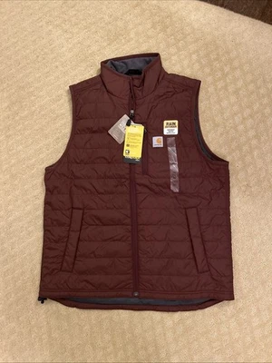 Nuevo Chaleco Aislante Carharrt Rain Defender Talla L Granate Foto 1 de 4