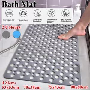 Bath Mat Non-Slip Anti Mould Shower Mats TPE Bathroom Bathtub Floo Suction Mat~ - Picture 1 of 20