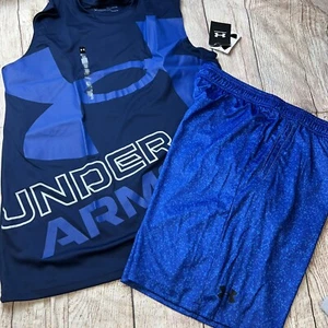 Under Armour Youth XL (18/20) Navy Blue Sleeveless Outfit Set NEW - Picture 1 of 1