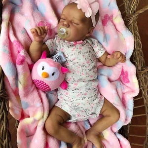 BABESIDE 20 Inch Lifelike Reborn Baby Dolls Black Girl Realistic Baby Dolls - Picture 1 of 7
