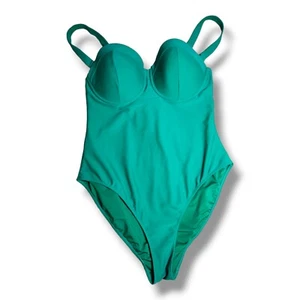 Traje de baño verde de una pieza Forever 21 Reino Unido talla 18 EE. UU. L? - Imagen 1 de 2