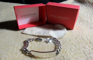 James Avery Retired 925 Sterling Silver Heavy ID Bracelet 8-3/4" Long 44.8grams - Picture 1 of 24