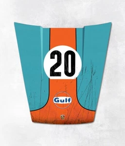 Gulf Racing Porsche 911 Classic Mini Hood Display.  Hood Glossy Aluminum - Picture 1 of 2