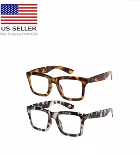 Lesebrille eckig Blaulicht blockierend 2 Stück Set Stärke +2,50 Neu - Bild 1 von 6