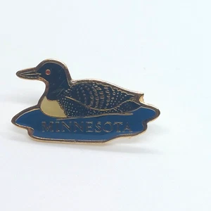 Pin de recuerdo Minnesota Loon Bird solapa esmalte coleccionable - Imagen 1 de 3