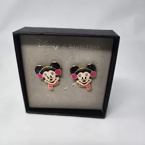Neu Disney X Baublebar Minnie Mouse Ohrringe mit rosa Ohrenschützern Schal - Bild 1 von 5