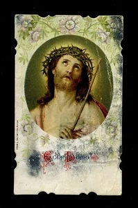  santino holy card  images pieuses  Gesù Ecce Homo Con  Preghiera - Picture 1 of 1