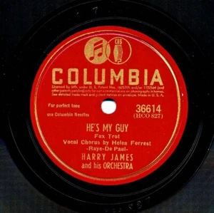 HARRY JAMES 1942 Columbia 36614 - He’s My Guy / You’re in Love With Someone Else - Picture 1 of 1