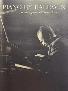 Piano de Baldwin a petición de Claudio Arrau anuncio impreso vintage 1958 - Imagen 1 de 4