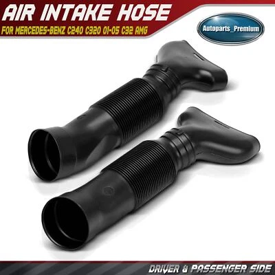 Left & Right Engine Air Intake Hose for Mercedes-Benz C240 C320 01-05 C32 AMG - Image 1 of 4