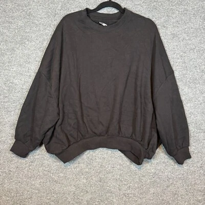 Zara Sweater Womens Small Black Sweatshirt Pullover Oversized Balloon Sleeve NEW - Image 1 of 4