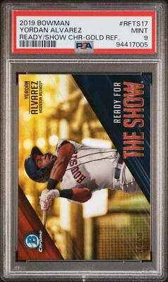 2019 Bowman Chrome Yordan Alvarez RC “Ready for the Show” Gold /50 PSA 9 Mint! - Image 1 of 2