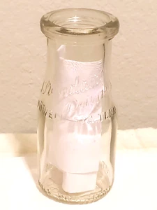 VTG Half Pint Embossed Milk Bottle  Broadacre Dairies Powell Sta. Tenn Weigel - Picture 1 of 9
