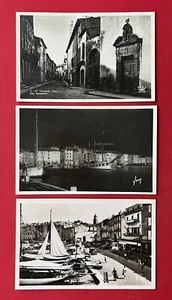 3 x Foto AK ST. TROPEZ in Frankreich 1943 Rue Gambatta, Segelschiff   ( 133208 - Bild 1 von 2