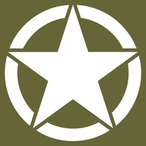 ARMY STAR MILITAR AUTOMOTRIZ PREMIUM VINILO CALCOMANÍA PEGATINA 6 PULGADAS BLANCO - Imagen 1 de 1