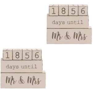 2 Pieces Countdown-Kalender Hochzeits-Countdown-Kalender Hochzeitsdeko - Bild 1 von 12