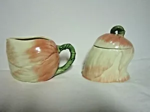 Vintage La Belle Tulipe Cream & Sugar Set Porcelain Dennis Kyte Sigma - Picture 1 of 9