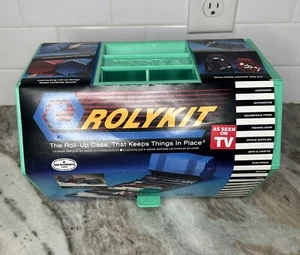 Vintage Rolykit Green Roly Kit Organizer Roll Up Case Arts Crafts Fishing New - Picture 1 of 4