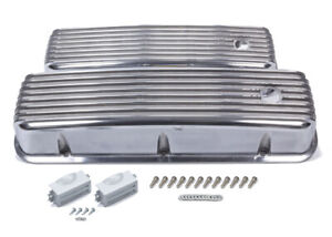 MR. GASKET BBC Cast Alm Valve Cover Set Finned Style Pol. P/N - 6859G