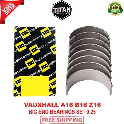 OPEL VAUXHAL B16 A16 Z16 1.6L PETROL CONNECTING ROD BEARING SET 0.25 ASTRA MOKKA - Image 1 of 4