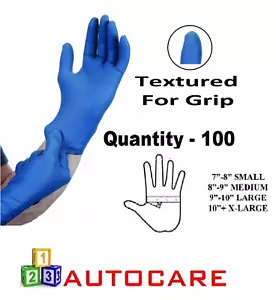 100 x EXTRA GROSSE robuste blaue Nitril STARKE Tattoo Mechaniker Einweghandschuhe XL - Bild 1 von 1
