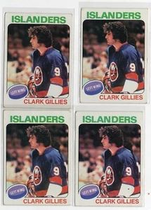 1975-76 Topps #199 Clark Gillies RC rookie HOF NEW YORK ISLANDERS 4X LOT - Picture 1 of 1
