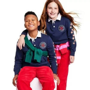 Rowing Blazers x Target Kids Rose Print Long Slv Rugby Shirt LG 10/12 Boy Girl - Picture 1 of 11