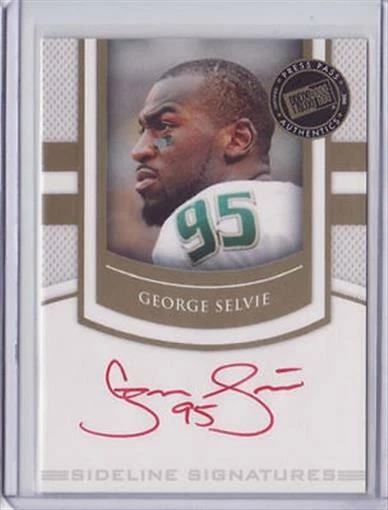 2010 Press Pass PE Sideline Signatures Red Ink Autograph George Selvie/50 FlatSH - Image 1 of 1