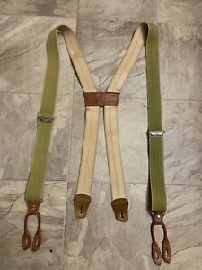Vintage 1930s-1940s Police Brace H-Back Suspenders