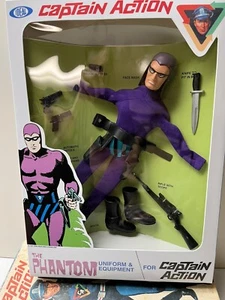 Ideal Captain Action Phantom Uniform & Equipment resewn on card Vintage - Picture 1 of 7