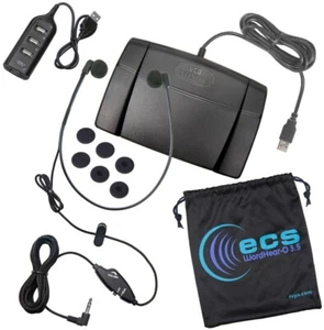 Infinity-3 Pedal USB y WHUC3.5-A Auriculares Estéreo Antimicrobianos y Hub USB - Imagen 1 de 7