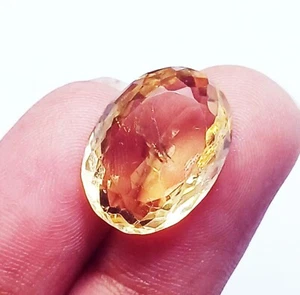 Loose Gemstone 100% Brazilian Natural Citrine Certified 8.45 Ct With Free Gift - Picture 1 of 7