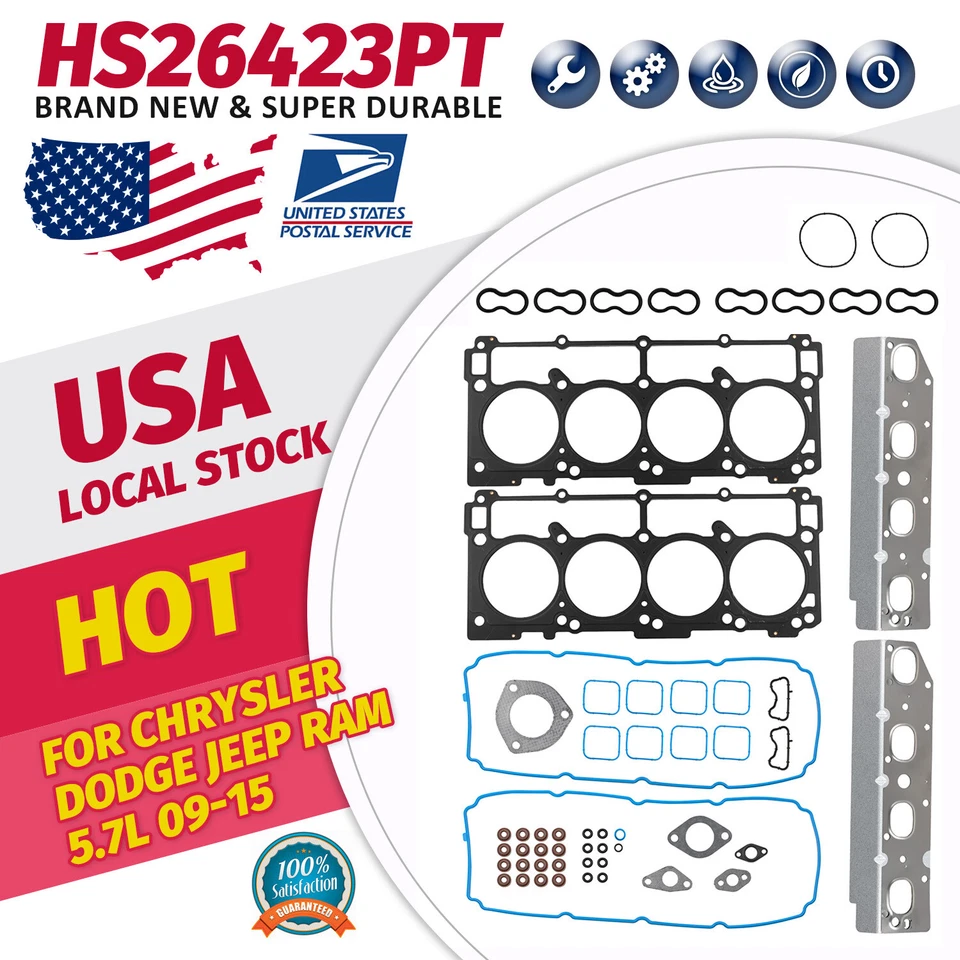 Juego de juntas de culata para Dodge Charger 2009-2016 Ram 1500 2500 2011-2016 5,7 L Foto 1 de 4