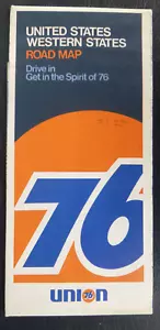 1972 Western States and United States road map Union 76 oil gas - Picture 1 of 4