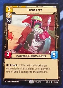 Star Wars Unlimited Spark of Rebellion Boba Fett Legendary Card - Picture 1 of 2