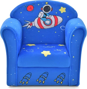 Kids Sofa, Toddler Armchair Chair with Sturdy Wood Construction Cartoon Pattern, - Picture 1 of 9