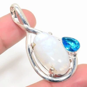 Ciondolo gioielli in argento sterling 925 fatto a mano con pietra preziosa... - Foto 1 di 1
