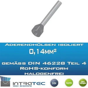 Capicorda Isolante, 0, 14mm², Hülsengröße 6,0mm -8, 0mm, 100-500Stk, Dopo din - Foto 1 di 3