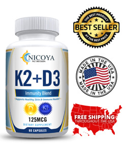 Vitamin K2 D3 Vitamin Supplement with BioPerine, Boost Immunity & Heart Health
