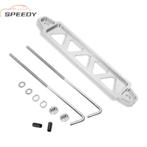 Universal Aluminum Car Battery Tie Down Mount Bracket Brace Bar with Bolts 10" - Picture 1 of 9