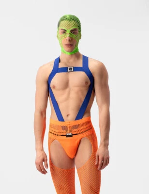 barcode Berlin - Fishnet Netzmaske SICILY neongrün Herren Maske 92250/3109 gay - Bild 1 von 4