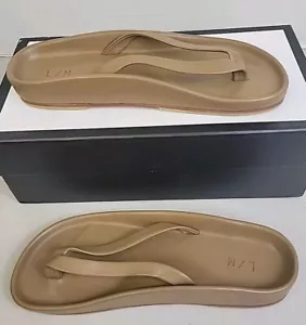New Lauren Manoogian Taupe Zori Slip Ons Sandals Rubber Leather Size 39/US 8-8.5 - Picture 1 of 10
