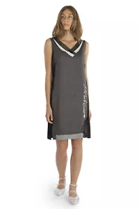 ELISA CAVALETTI Kleid knielang grau schwarz Sommerkleid Gr. 3XL - Bild 1 von 9