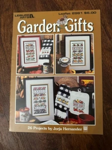 Leisure Arts "Gartengeschenke" Kreuzstichkarte #2981 Jorja Hernandez OOP 1997 - Bild 1 von 3