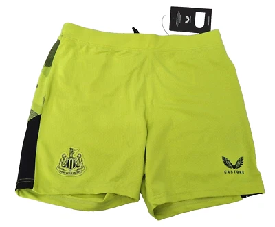 NEWCASTLE UNITED Kids Boys Home Goalkeeper Acid Lime Shorts By Castore UK JL - Image 1 of 2