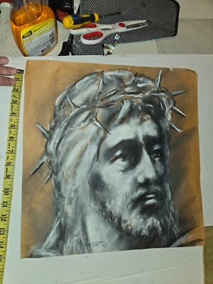 Dibujo Original Carbón de Jesús | 15x15 Foto 1 de 4